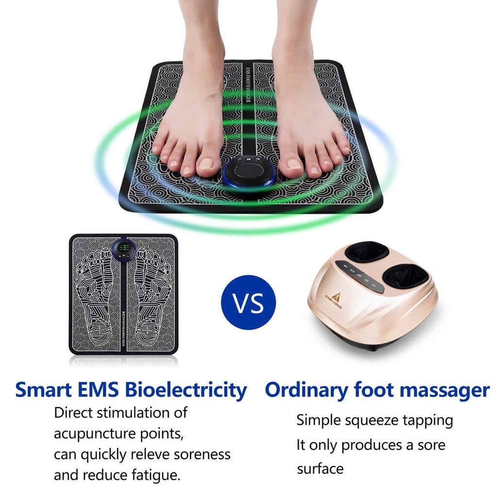 EMS Foot Massager Mat – USB Rechargeable Foot Massage Pad with Smart Display