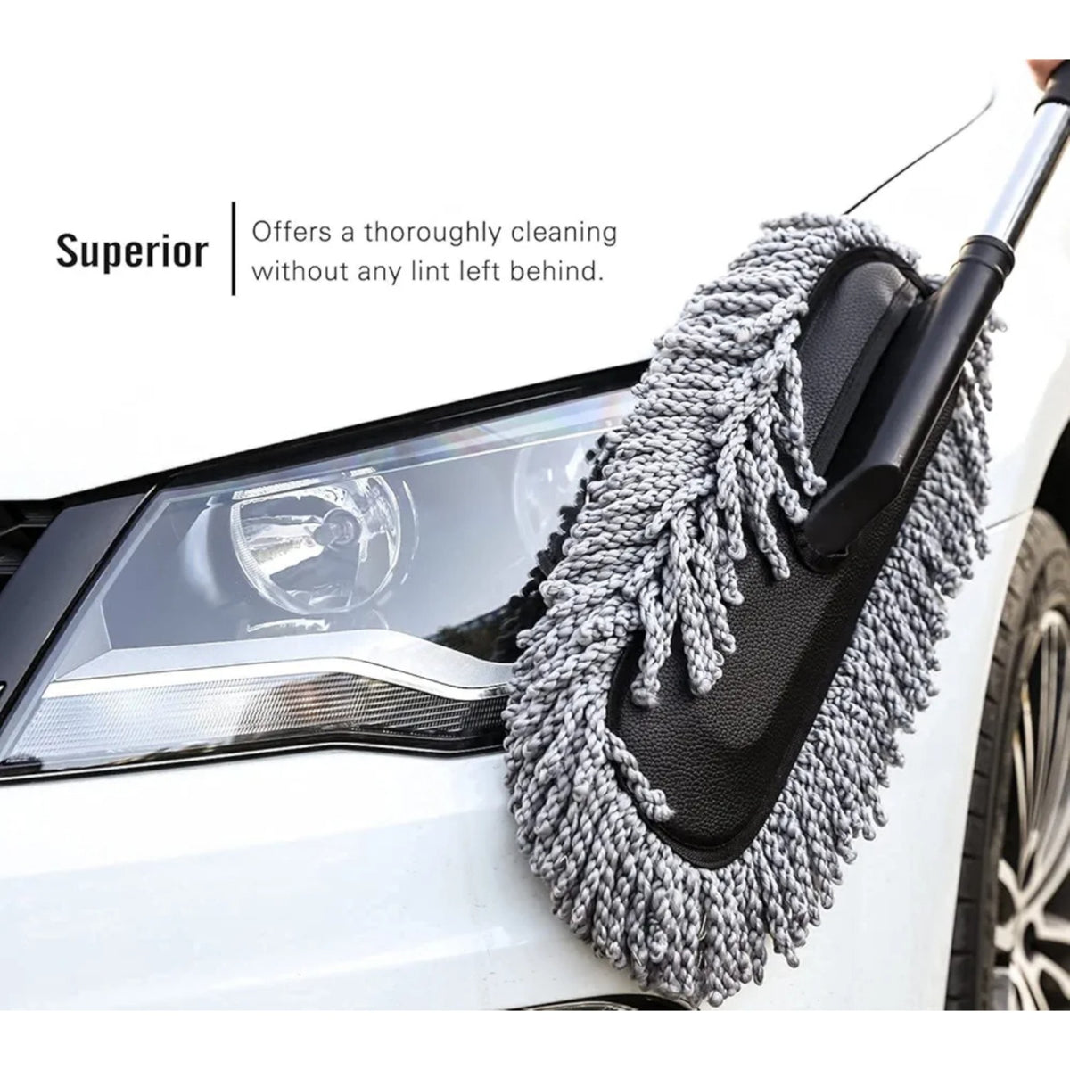 Car Wash Cleaning Brush – Microfiber Duster with Telescoping Handle