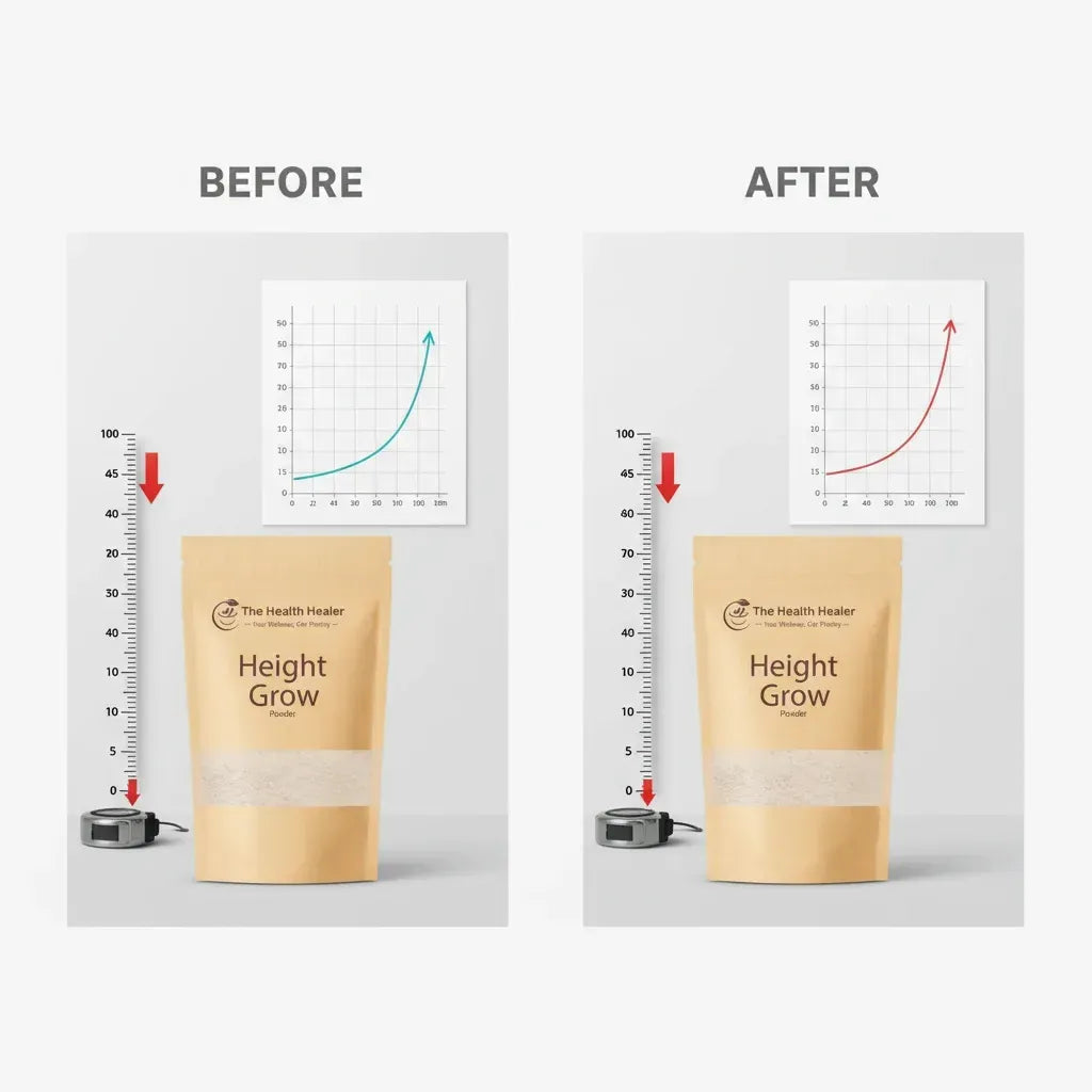The Health Healer Height Growth Powder | Nutritional Wellness Supplement | Health & Fitness Support – 70g