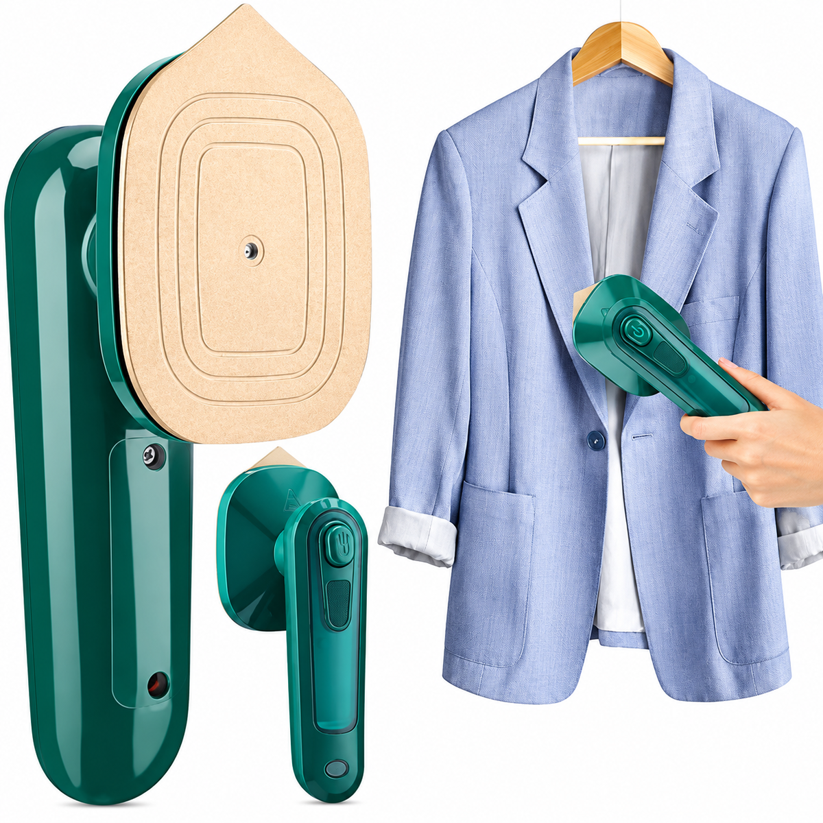 Portable Steam Iron – Mini Travel Iron with Spray & Titanium Plate