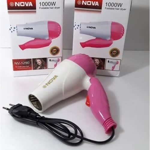 Nova Hair Dryer NV-1290 – Quick-Dry Foldable Compact Travel Hair Dryer