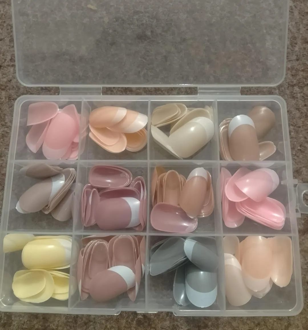 144-Piece Multicolor False Nails Set – Stylish Press-On Nails with Nail Glue