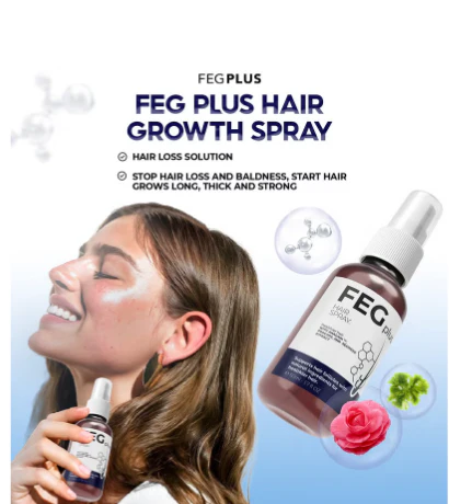 FEG PLUS Hair & Beard Growth Serum Spray | Seaweed Extract, Rosemary, Redensyl & Anagain | 50ml