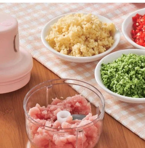 Mini USB Rechargeable Food Chopper | Portable Electric Vegetable, Garlic & Meat Grinder | 250ml