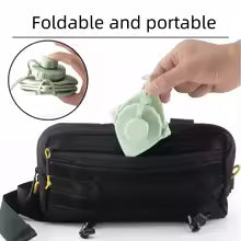600ml Silicone Folding Water Bottle – Collapsible Travel Bottle with Strap